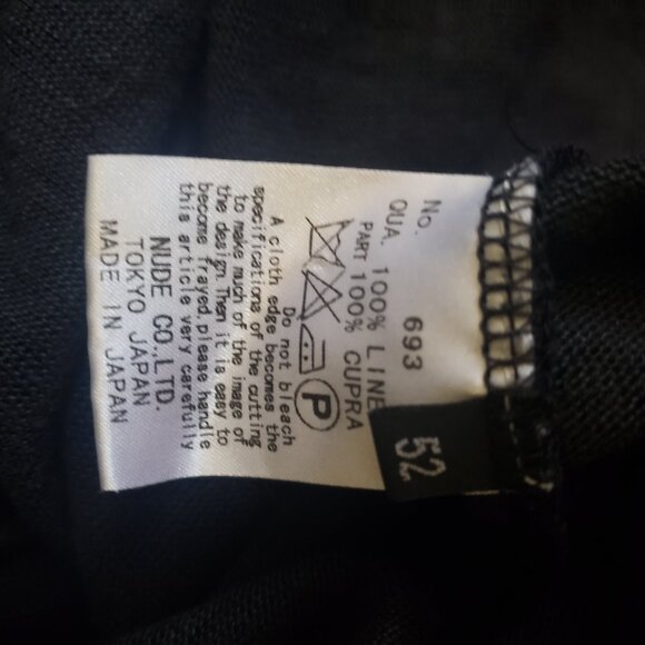 Nude Masahiko Maruyama Pullover Unisex Black Linen Knit - Picture 10 of 10